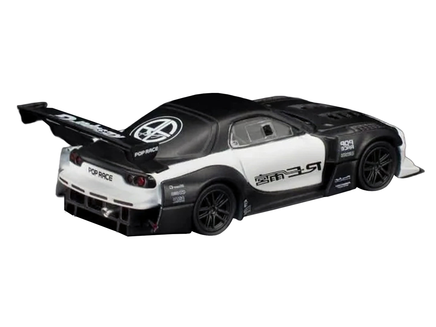 Mazda RX-7 "RE Super G Time Attack" RHD (Right Hand Drive) Black and White "The Model Car Show Malaysia 2026" 1/64 Diecast Model Car