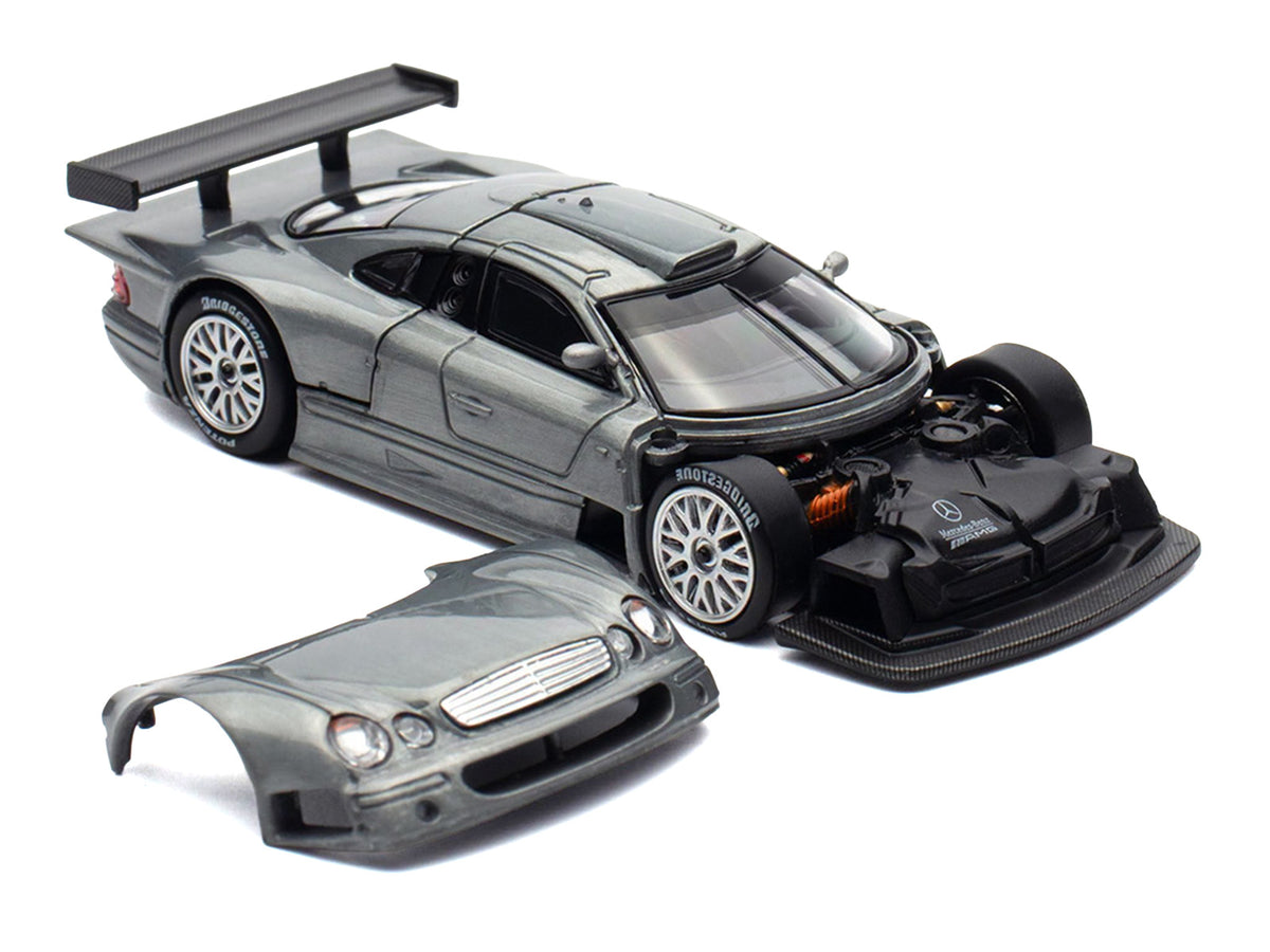 Mercedes-Benz CLK GTR Raw Metal 1/64 Diecast Model Car