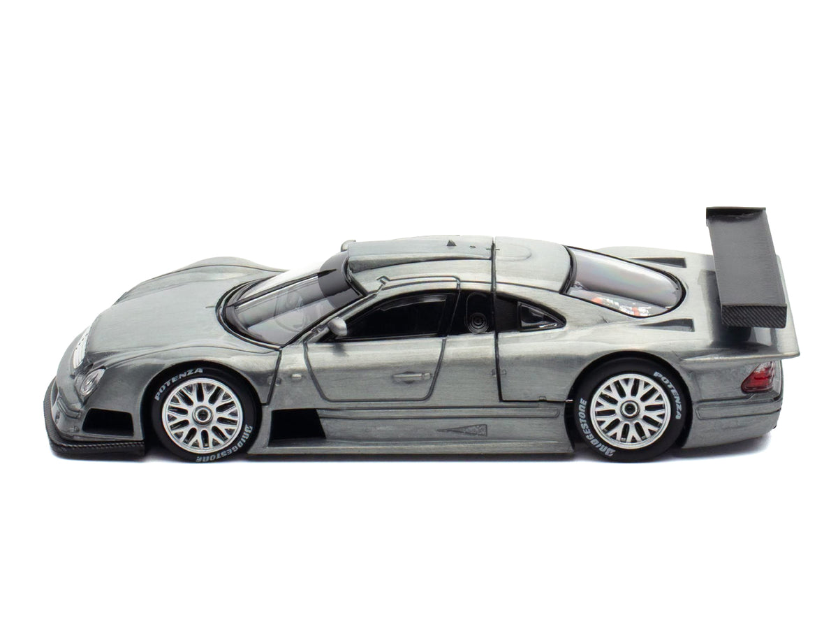 Mercedes-Benz CLK GTR Raw Metal 1/64 Diecast Model Car