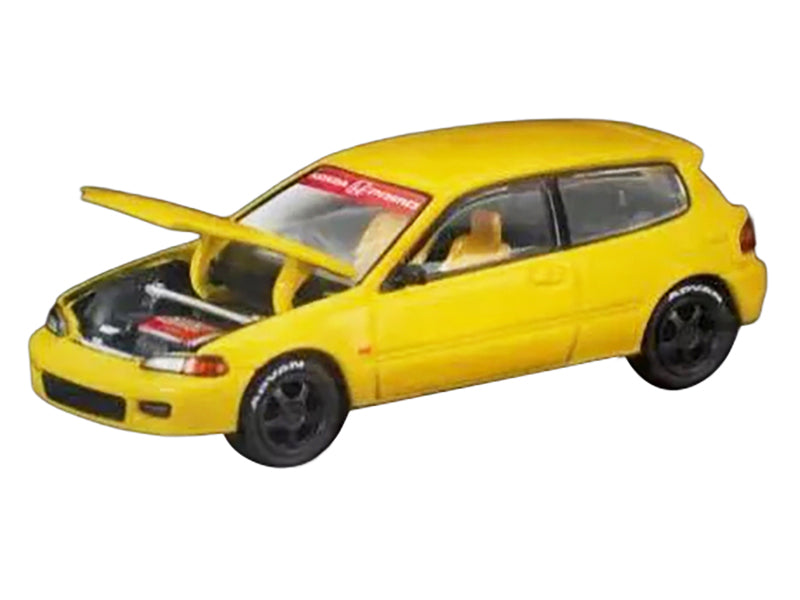 Honda Civic EG6 RHD (Right Hand Drive) Yellow "Vancouver 2026 Event Edition" 1/64 Diecast Model Car