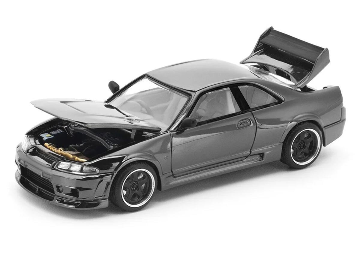 GTR R33 400R RHD (Right Hand Drive) Dark Chrome "The Dark Chrome Series" 1/64 Diecast Model Car