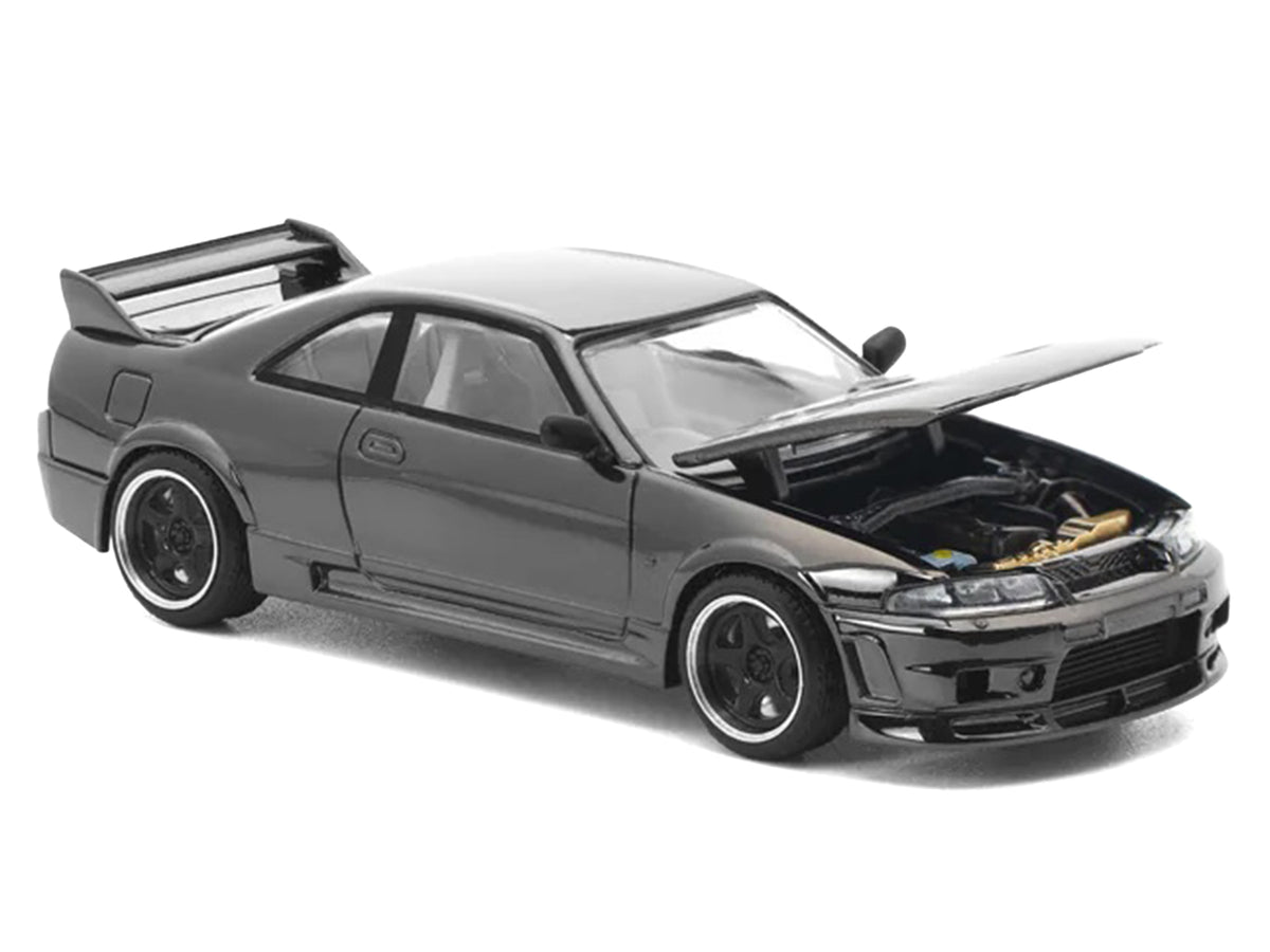 GTR R33 400R RHD (Right Hand Drive) Dark Chrome "The Dark Chrome Series" 1/64 Diecast Model Car