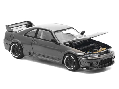GTR R33 400R RHD (Right Hand Drive) Dark Chrome "The Dark Chrome Series" 1/64 Diecast Model Car
