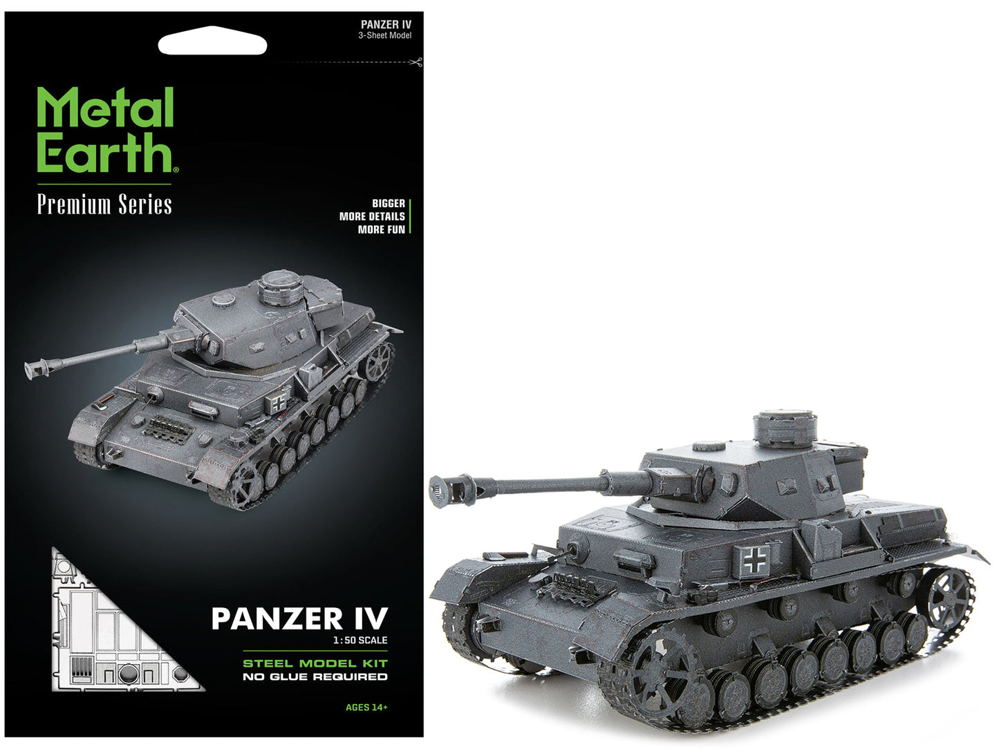 Model Kit German Panzer IV Tank (Challenging Difficulty) Steel Model