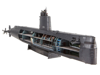 Model Kit USS Nautilus (SSN-571) Submarine "United States Navy" (Challenging Difficulty) Steel Model