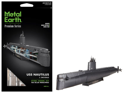 Model Kit USS Nautilus (SSN-571) Submarine "United States Navy" (Challenging Difficulty) Steel Model
