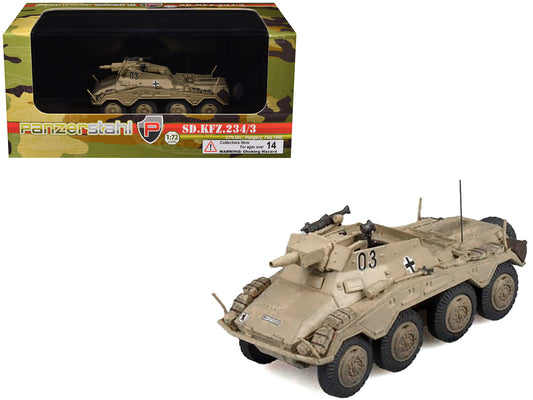 Sd.Kfz. 234/3 Armored Vehicle "#0 3rd Panzer Division Hungary" (1945) German Army 1/72 Diecast Model