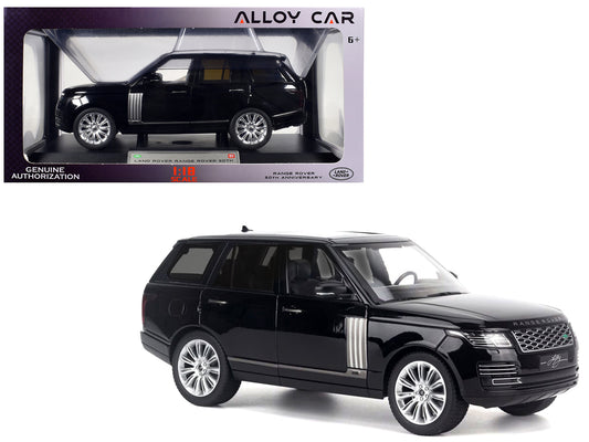 Land Rover Ranger Rover 50th Anniversary Black Metallic with Sunroof 1/18 Diecast Model Car