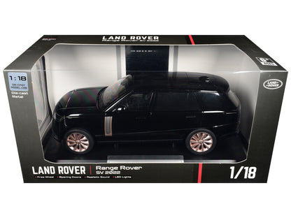 2022 Land Rover Range Rover SV Black Metallic with Moonroof 1/18 Diecast Model Car