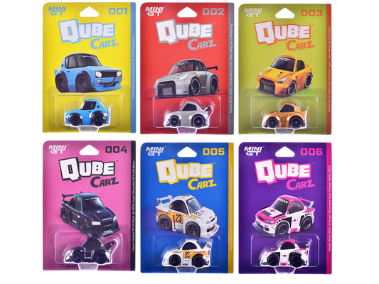"QubeCarz" Series #1 Set of 6 pieces 1/64 Diecast Model Cars
