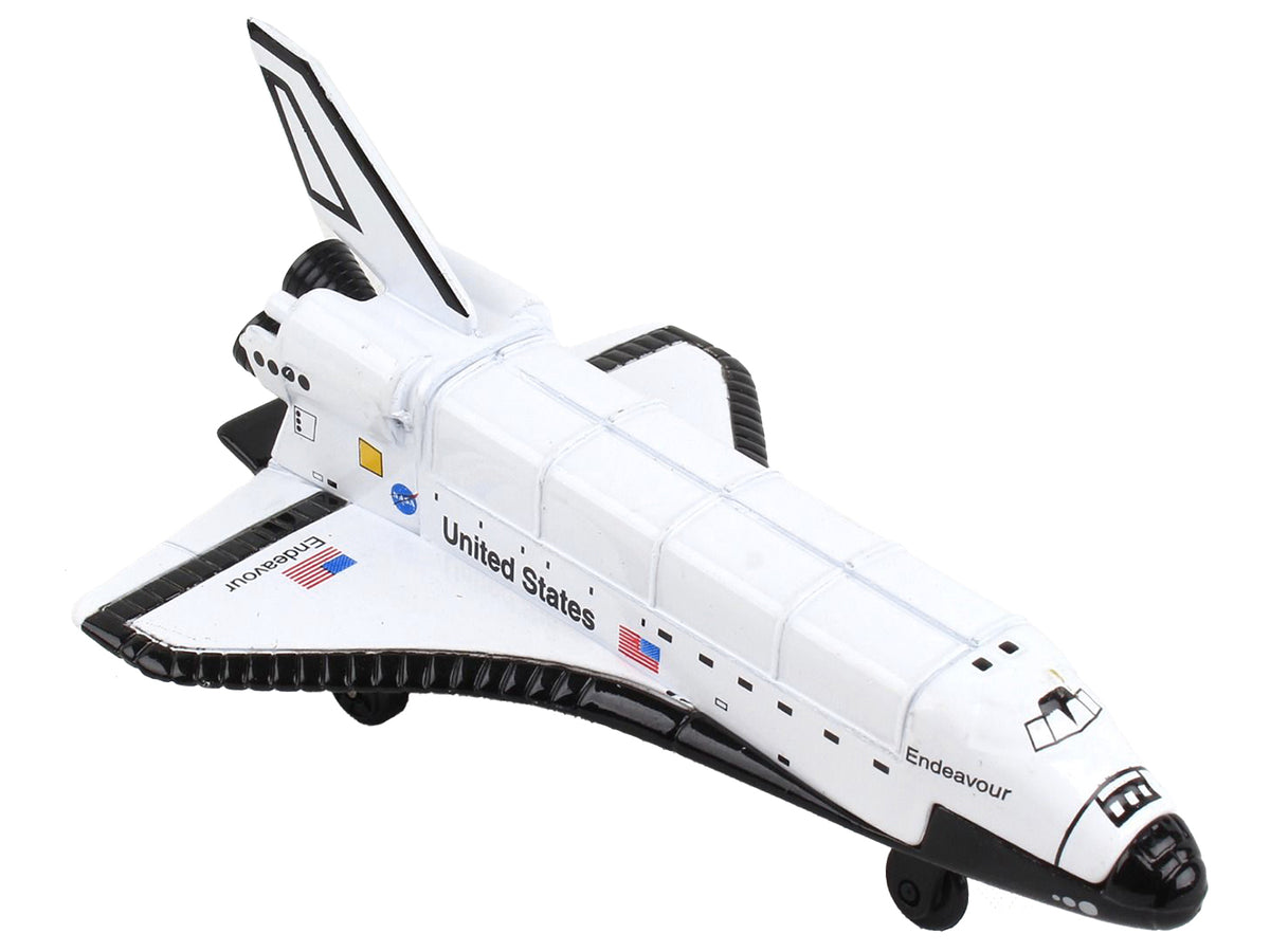 NASA "Endeavour" Space Shuttle White "United States" with Runway Section Diecast Model Airplane