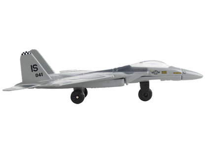 McDonnell Douglas F-15 Eagle Fighter Aircraft Gray Camouflage "United States Air Force" with Runway Section Diecast Model Airplane