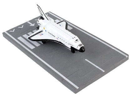 NASA "Discovery" Space Shuttle White "United States" with Runway Section Diecast Model Airplane