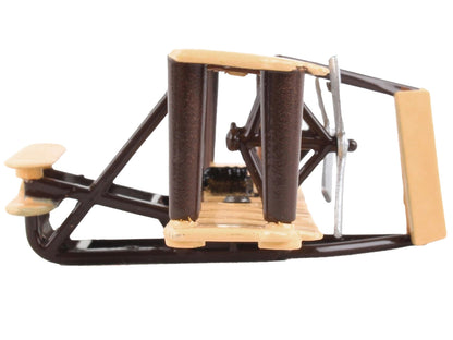 Wright Flyer Biplane Aircraft Beige with Runway Section Diecast Model Airplane