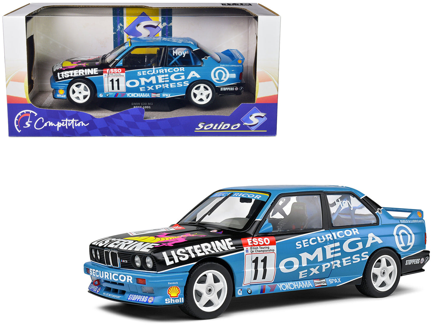 BMW E30 M3 #11 Will Hoy Winner "BTCC (British Touring Car Championship)" (1991) "Competition" Series 1/18 Diecast Model Car