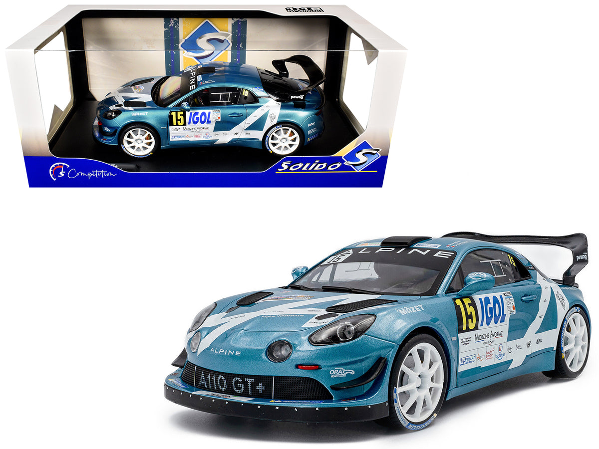 Alpine A110 Rallye GT+ #15 Raphael Astier - Denis Giraudet "Rallye Du Mont Blanc" (2024) "Competition" Series 1/18 Diecast Model Car