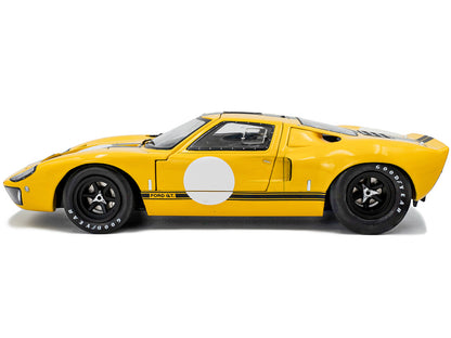 1968 Ford GT40 MK1 Yellow with Black Stripes "Competition" Series 1/18 Diecast Model Car