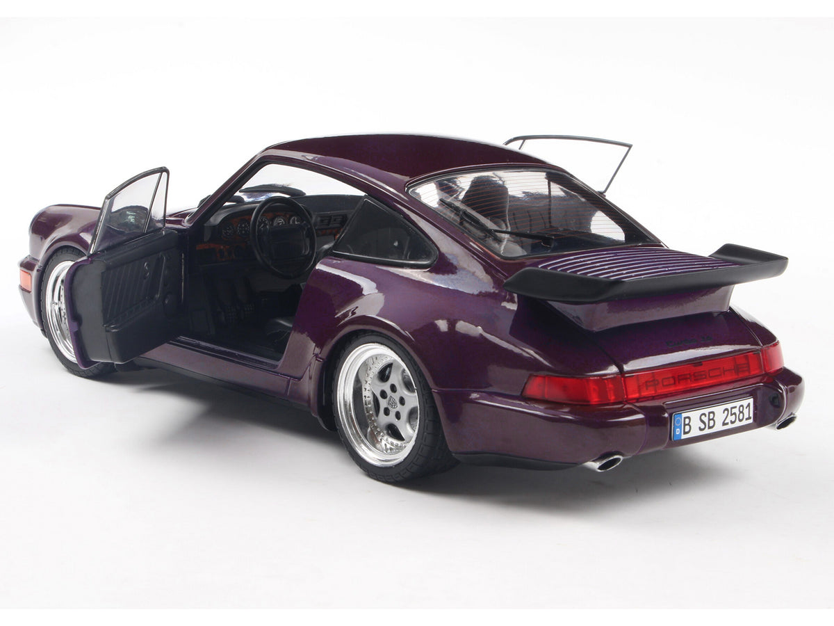 1990 Porsche 911 (964) Turbo Violet Blue Metallic 1/18 Diecast Model Car