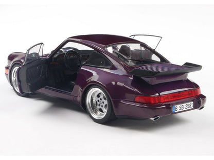 1990 Porsche 911 (964) Turbo Violet Blue Metallic 1/18 Diecast Model Car