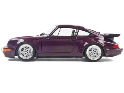 1990 Porsche 911 (964) Turbo Violet Blue Metallic 1/18 Diecast Model Car