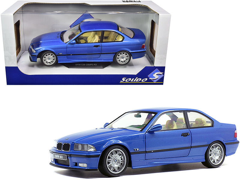 1994 BMW E36 M3 Blue Estoril Metallic 1/18 Diecast Model Car