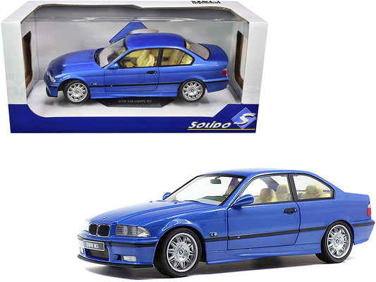 1994 BMW E36 M3 Blue Estoril Metallic 1/18 Diecast Model Car