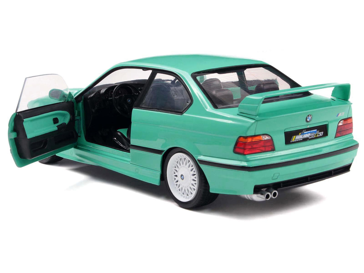 1991 BMW E36 M3 "Solido Works" Mint Green with Mint Green Interior 1/18 Diecast Model Car