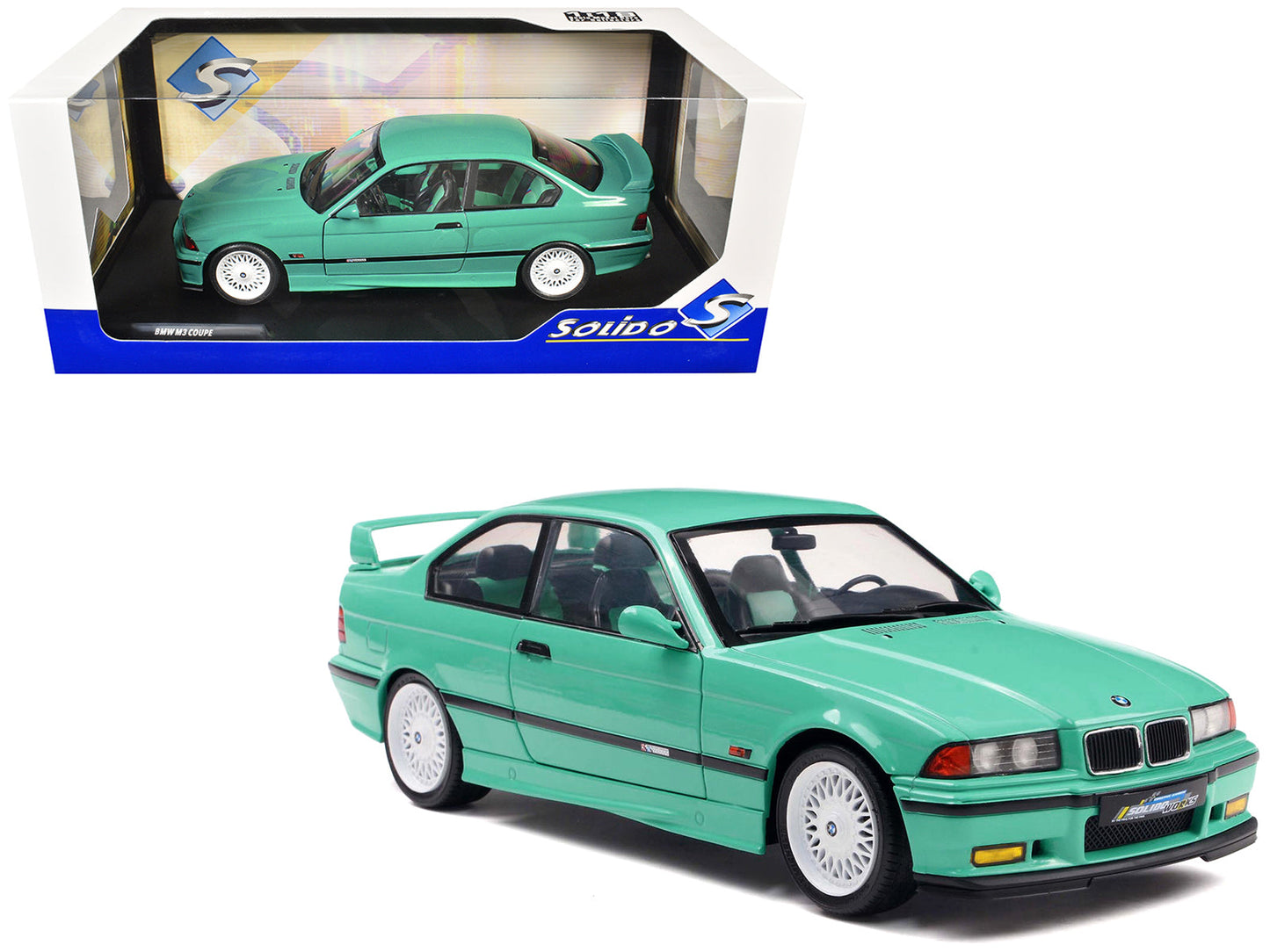 1991 BMW E36 M3 "Solido Works" Mint Green with Mint Green Interior 1/18 Diecast Model Car