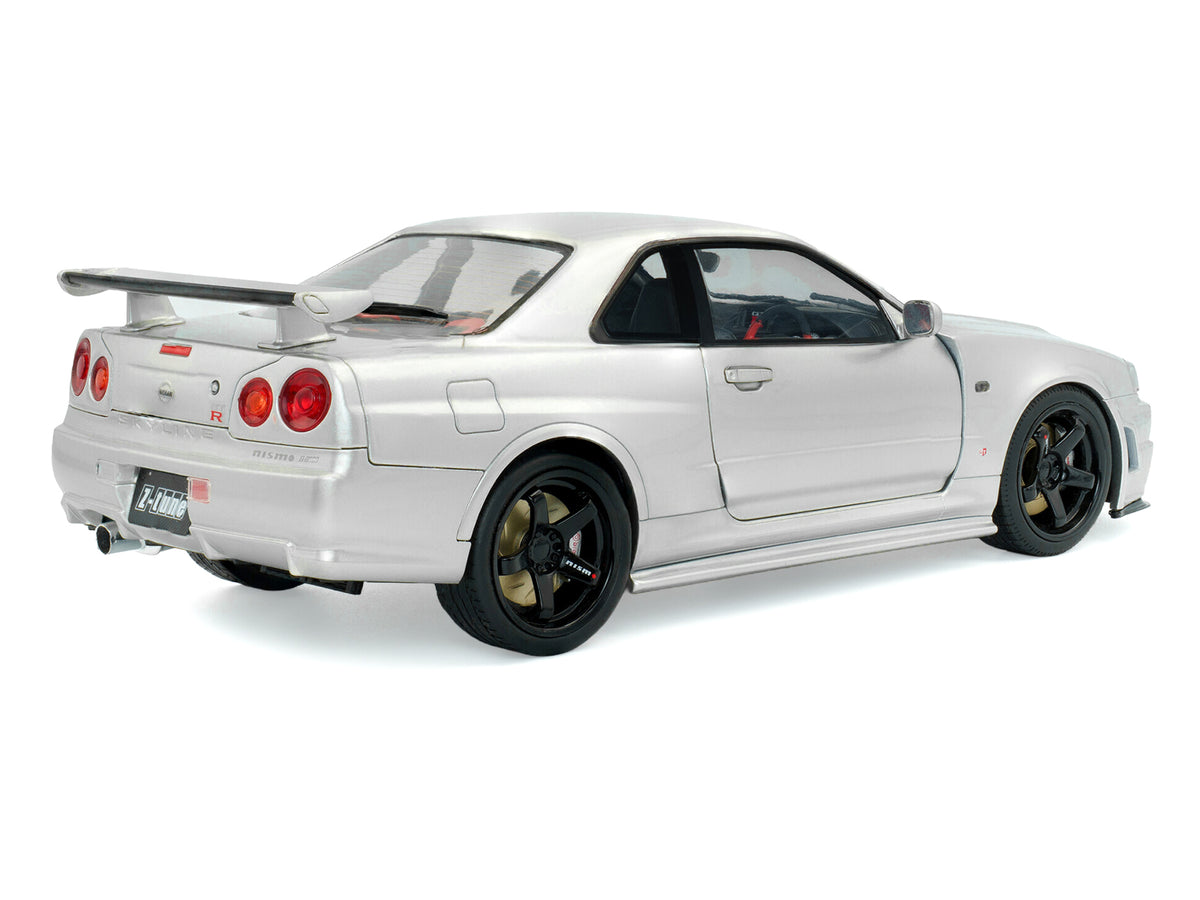 1999 Nissan Skyline GT-R (R34) Z-Tune RHD (Right Hand Drive) Silver Metallic 1/18 Diecast Model Car