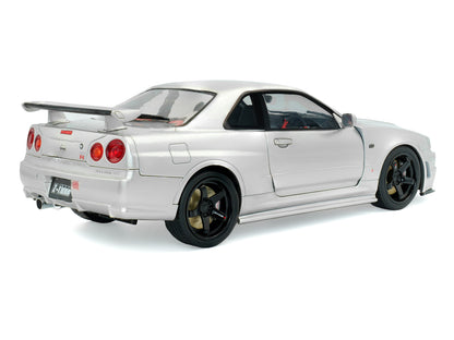 1999 Nissan Skyline GT-R (R34) Z-Tune RHD (Right Hand Drive) Silver Metallic 1/18 Diecast Model Car