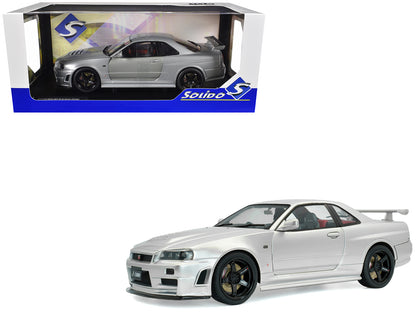 1999 Nissan Skyline GT-R (R34) Z-Tune RHD (Right Hand Drive) Silver Metallic 1/18 Diecast Model Car