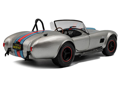 1965 Shelby Cobra 427 MKII "Solido Works M Racing Tribute" Gray Metallic with Stripes 1/18 Diecast Model Car