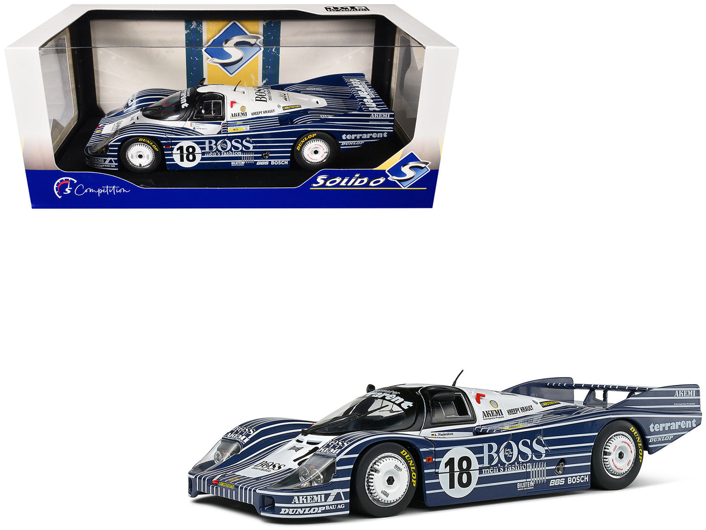 Porsche 956LH #18 Jurgen Lassig - Axel Plankenhorn - Desire Wilson "24 Hours of Le Mans" (1983) "Competition" Series 1/18 Diecast Model Car