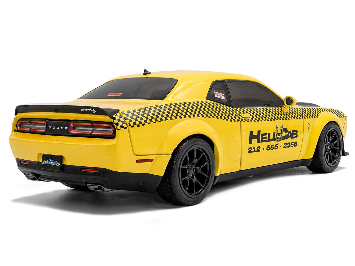 2023 Dodge Challenger SRT Hellcat Redeye Widebody Taxi "NYC Hellcab" Yellow with Black Hood and Graphics 1/18 Diecast Model Car