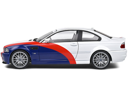 2000 BMW E46 M3 "Streetfighter" White with Blue and Red Graphics 1/18 Diecast Model Car