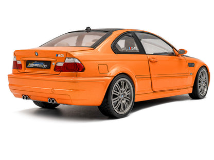 2000 BMW E46 M3 "Solido Works" Orange Metallic with Matt Black Hood and Carbon Top 1/18 Diecast Model Car