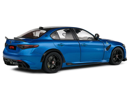 2022 Alfa Romeo Giulia GTA Anodized Blue Metallic with Carbon Top 1/18 Diecast Model Car