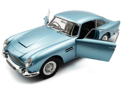 1964 Aston Martin DB5 RHD (Right Hand Drive) Light Blue Metallic 1/18 Diecast Model Car