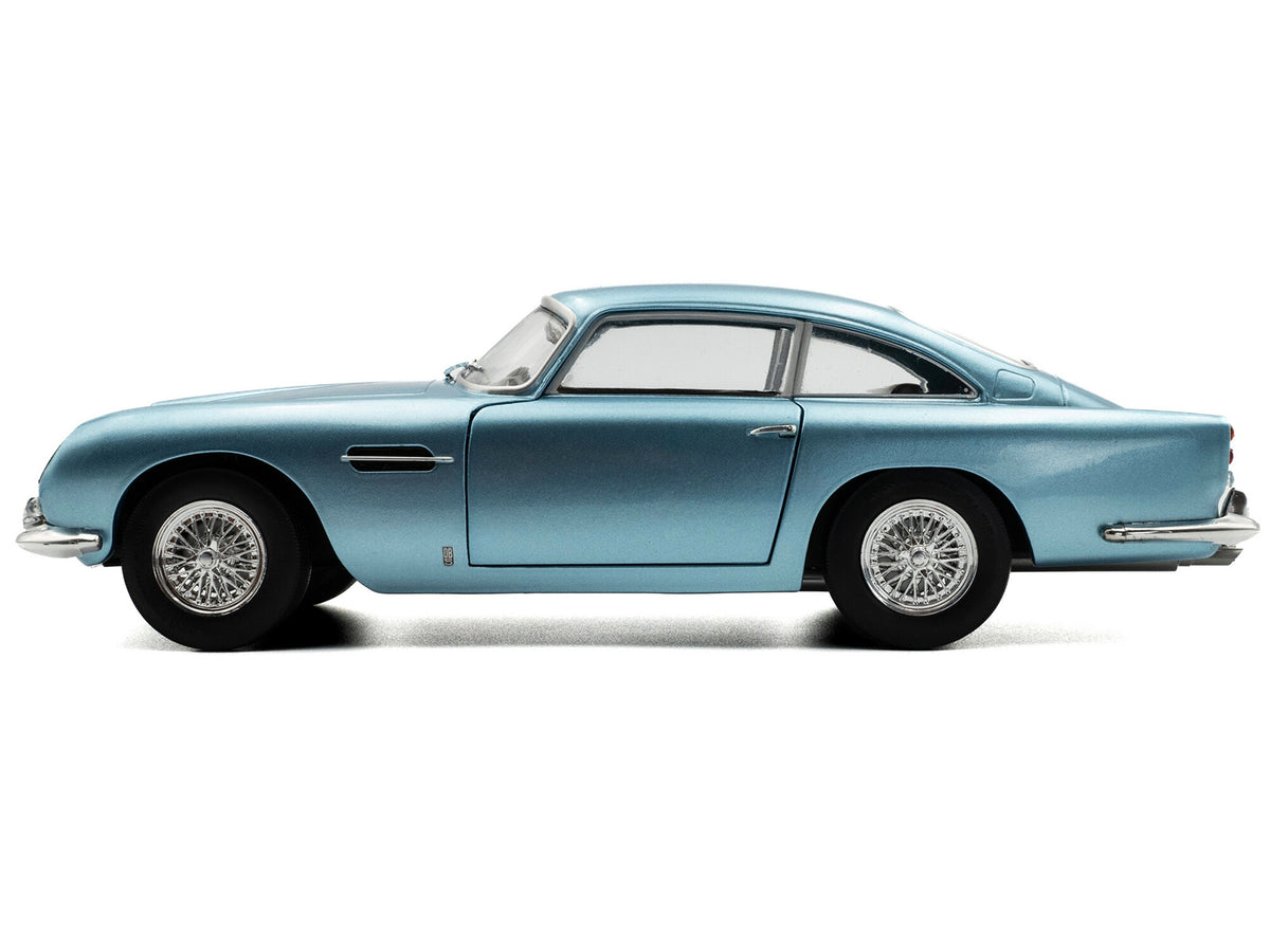 1964 Aston Martin DB5 RHD (Right Hand Drive) Light Blue Metallic 1/18 Diecast Model Car