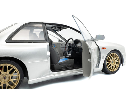1998 Subaru Impreza 22B RHD (Right Hand Drive) Silver Metallic with Gold Wheels 1/18 Diecast Model Car