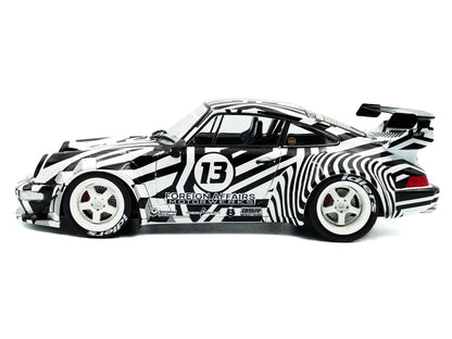 2022 RWB Bodykit #13 "The Zebra" Black and White Striped 1/18 Diecast Model Car
