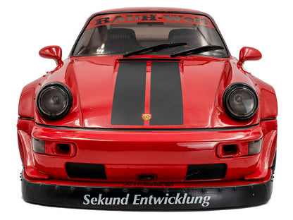 2024 RWB Bodykit "Taikano Kaishin" Red with Black Stripes 1/18 Diecast Model Car