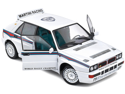 1992 Lancia Delta HF Integrale Evo 1 Martini 6 White with Blue and Red Stripes "World Rally Champion - Martini Racing" 1/18 Diecast Model Car