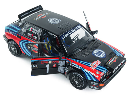 Lancia Delta HF Integrale #1 A. Sacco - A. Ollero "Miki Biasion Martini Racing Rallye Monte Carlo 1990 Tribute" FIA Historic Rally (2026) "Competition" Series 1/18 Diecast Model Car