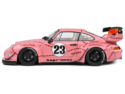 2020 RWB Bodykit #23 "Pink Pig" Pink with Graphics 1/18 Diecast Model Car