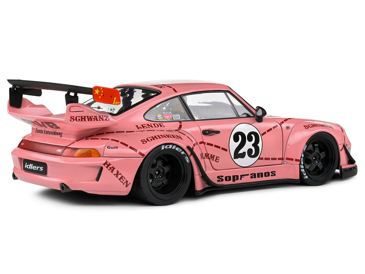 2020 RWB Bodykit #23 "Pink Pig" Pink with Graphics 1/18 Diecast Model Car