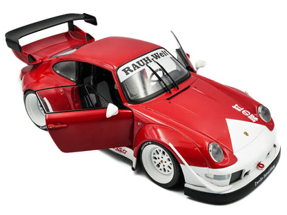 2020 RWB Bodykit "Porco Rosso" Red and White 1/18 Diecast Model Car