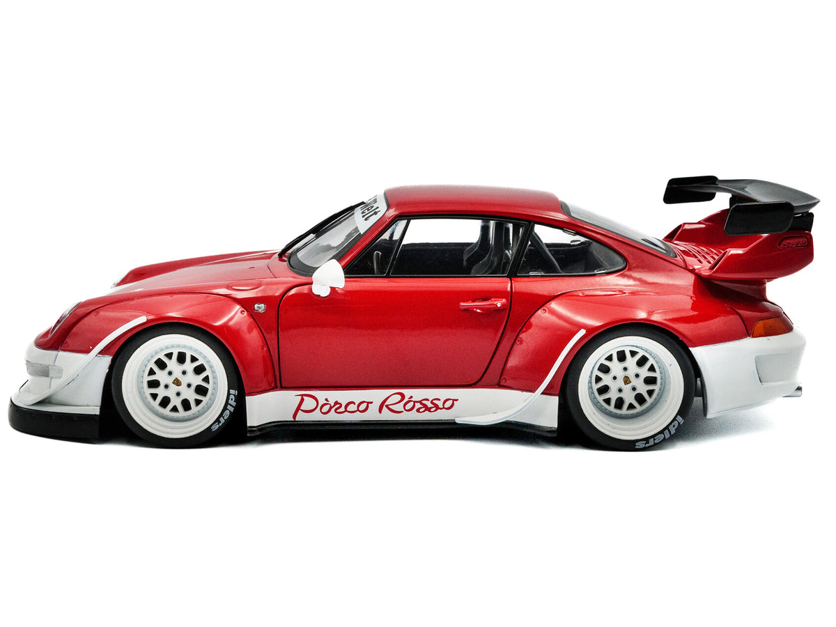2020 RWB Bodykit "Porco Rosso" Red and White 1/18 Diecast Model Car