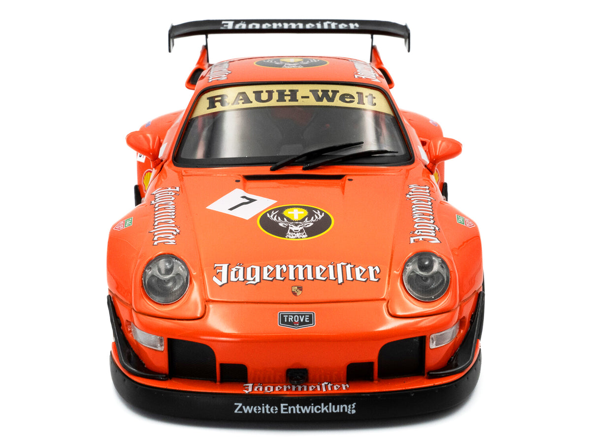 2020 RWB Bodykit #7 "Jagermeister" Orange with Graphics 1/18 Diecast Model Car