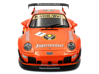 2020 RWB Bodykit #7 "Jagermeister" Orange with Graphics 1/18 Diecast Model Car